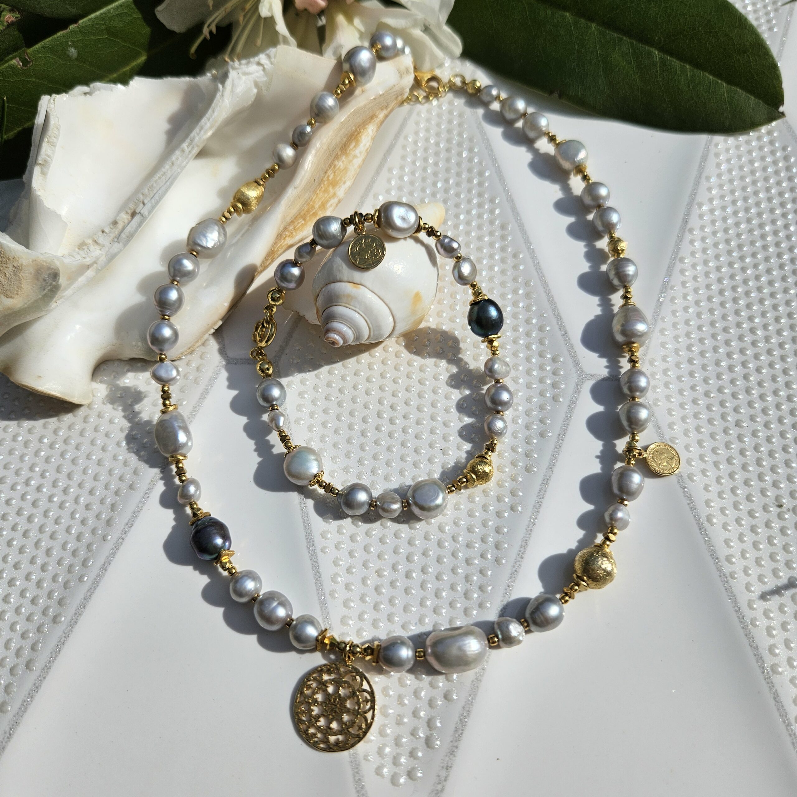 Bransoletka perła szara - obrazek 8