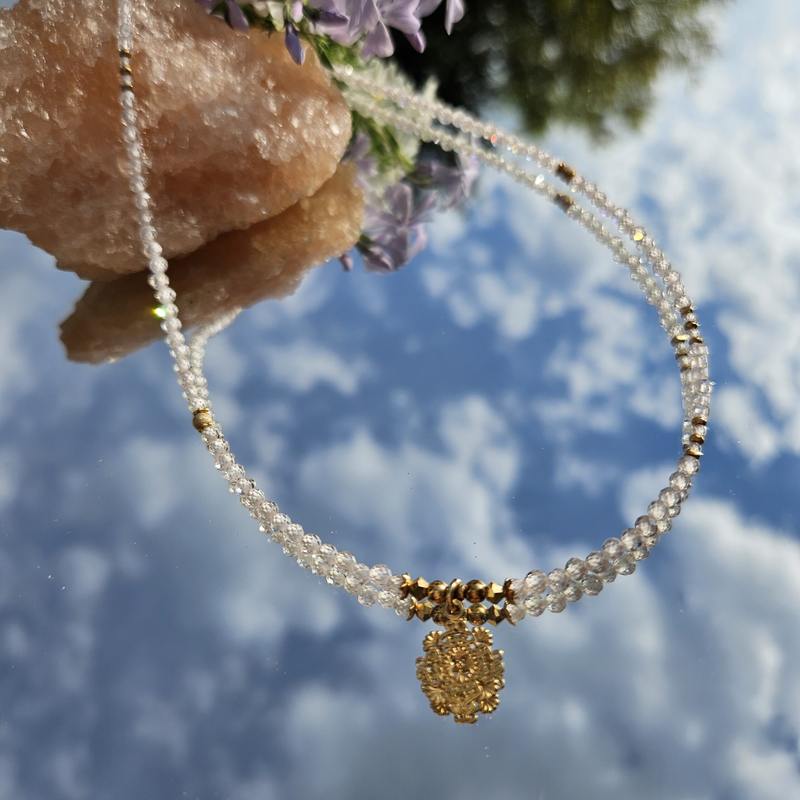 Naszyjnik cyrkonia biała - obrazek 4