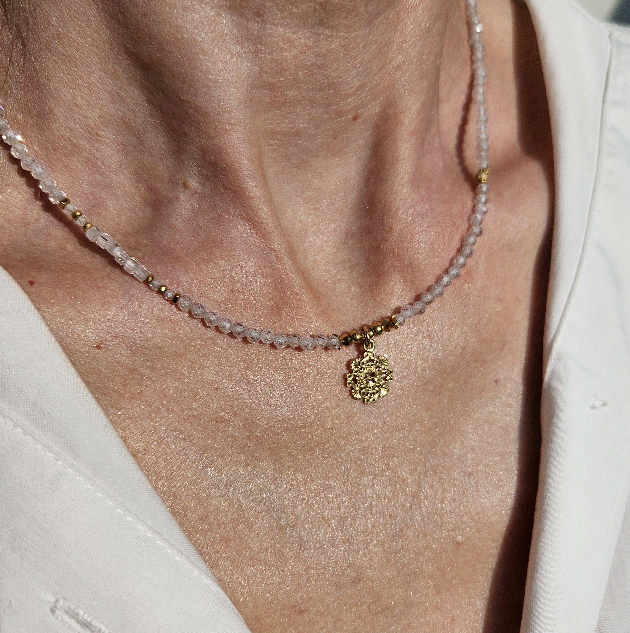 Naszyjnik cyrkonia biała - obrazek 6