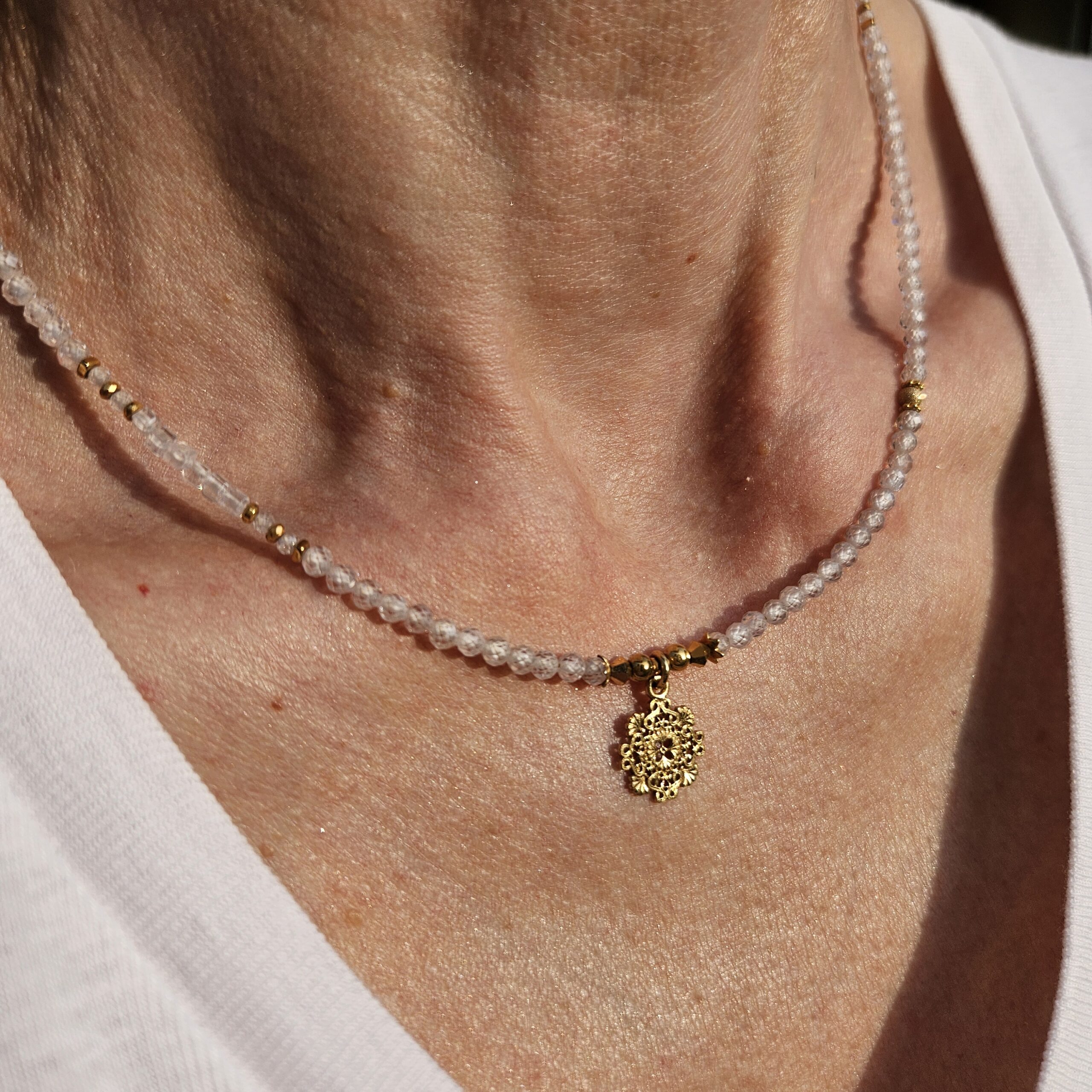 Naszyjnik cyrkonia biała - obrazek 7