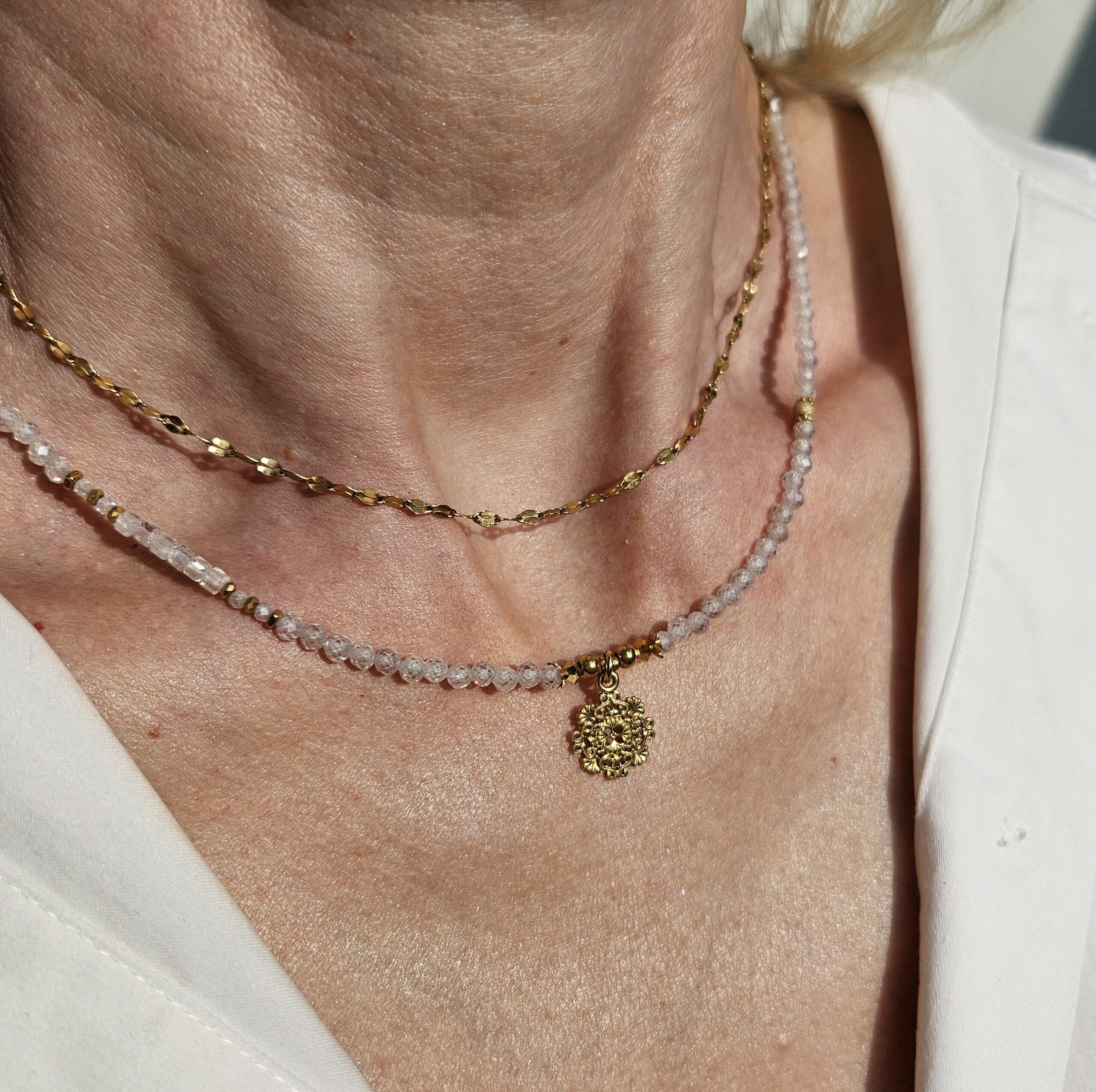 Naszyjnik cyrkonia biała - obrazek 8