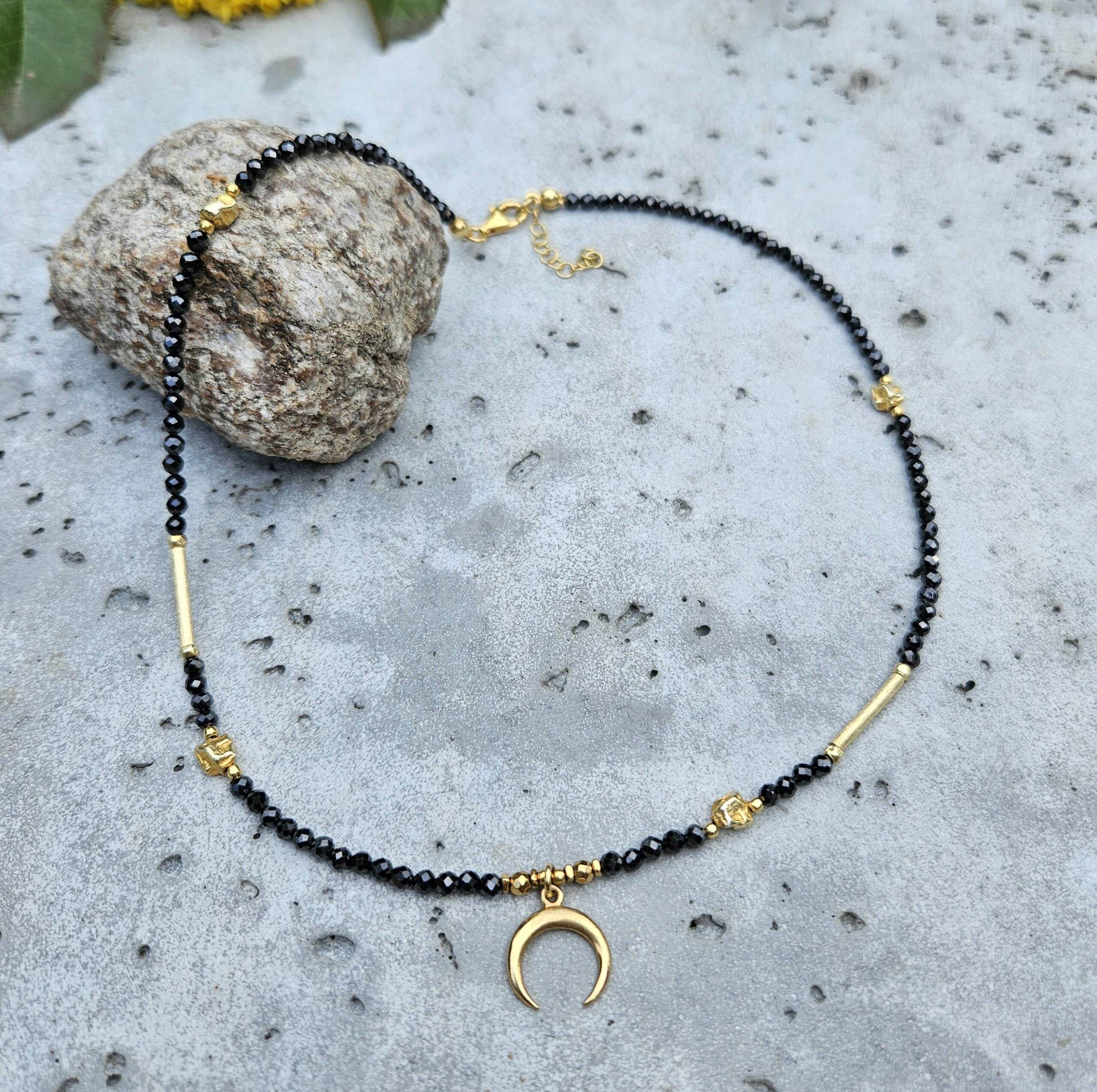 Naszyjnik cyrkonia czarna - obrazek 2