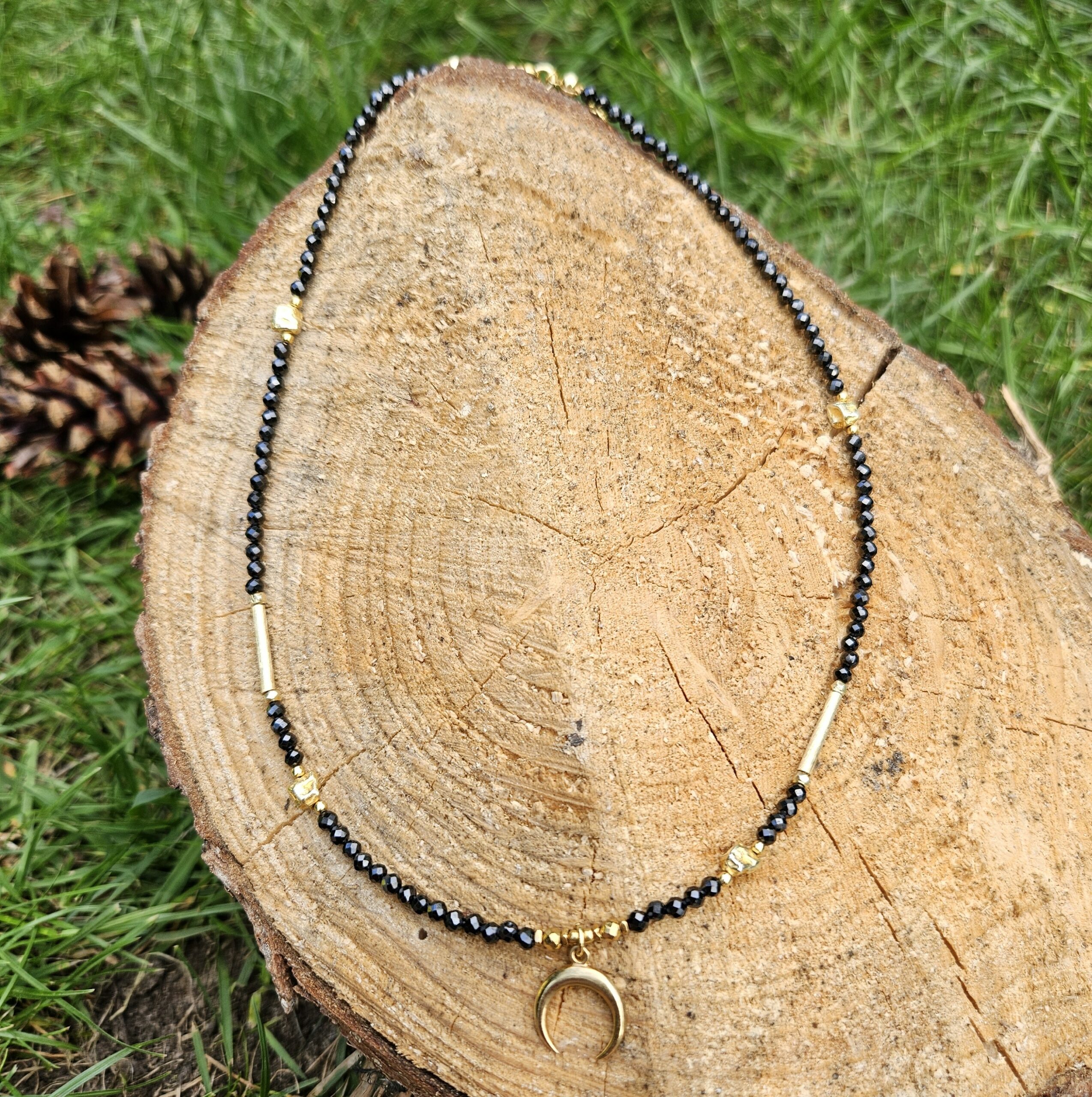 Naszyjnik cyrkonia czarna - obrazek 4