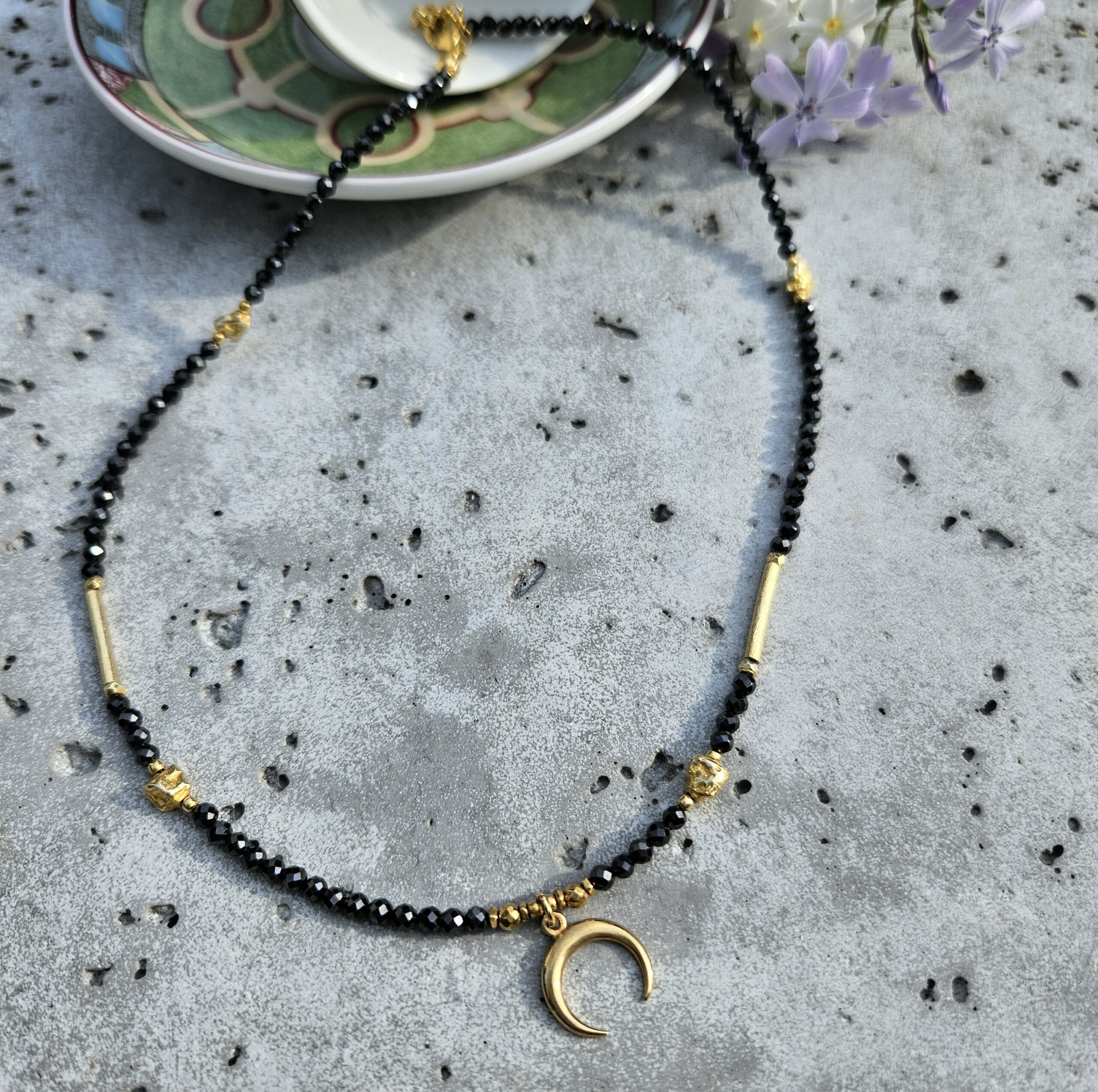 Naszyjnik cyrkonia czarna - obrazek 5