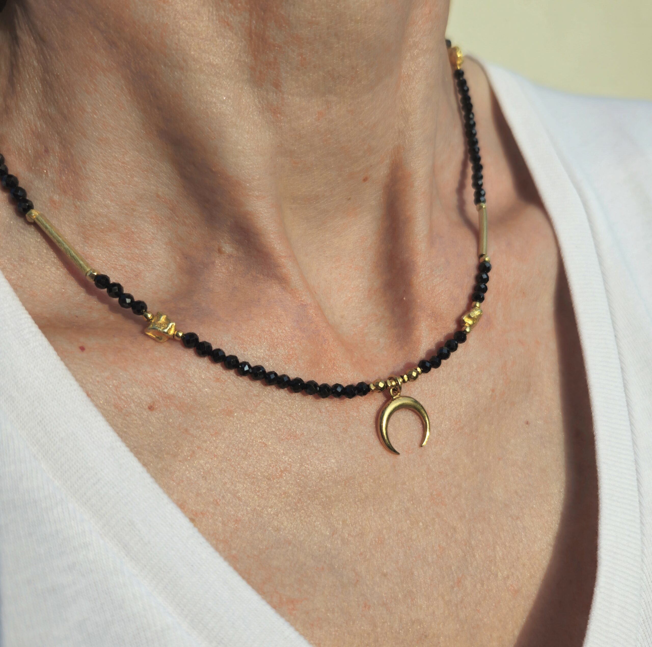 Naszyjnik cyrkonia czarna - obrazek 7