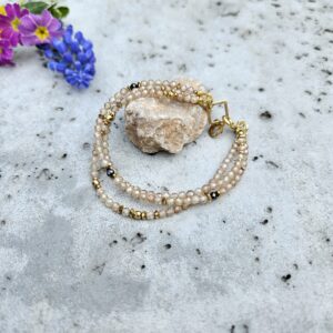 Bransoletka cyrkonia szampańska