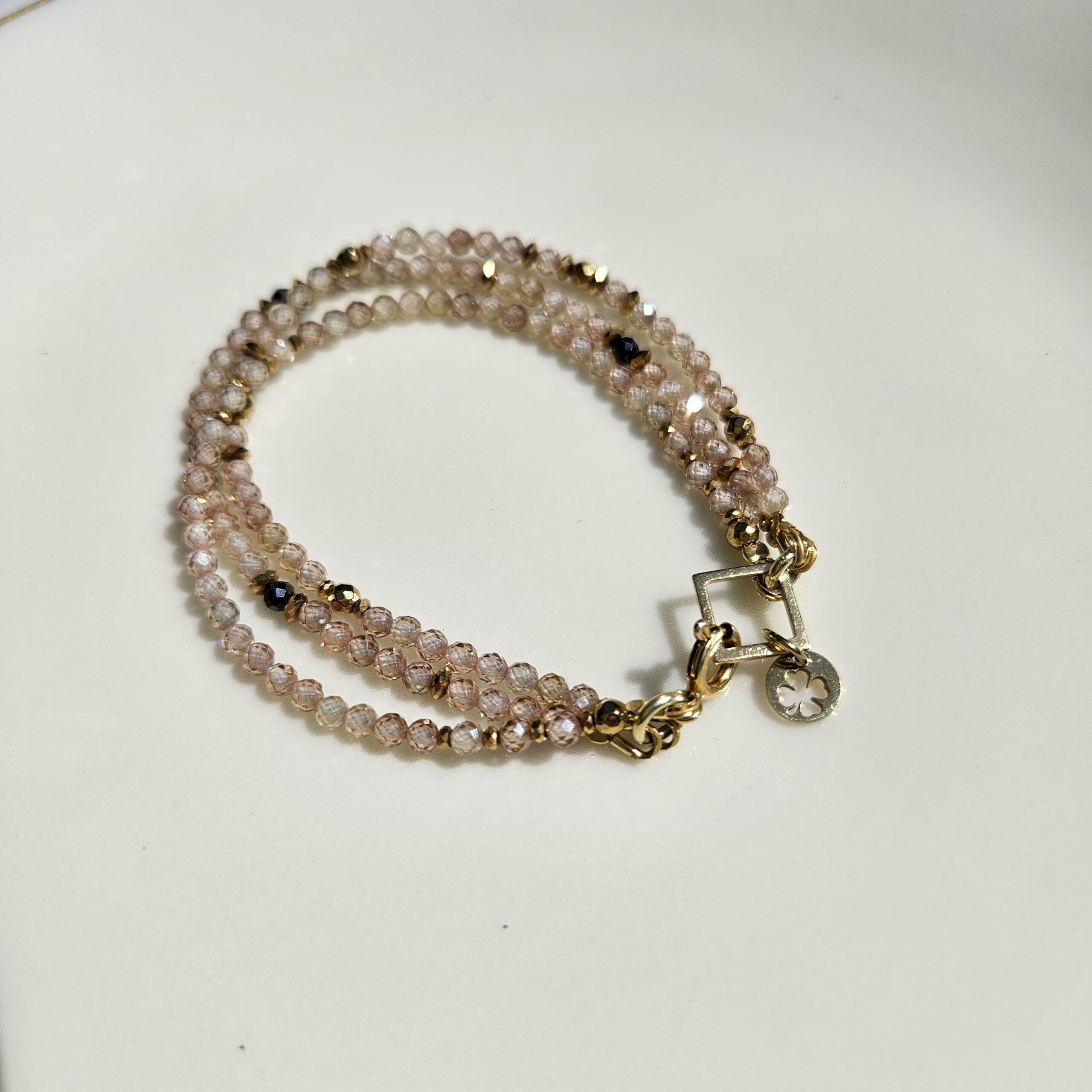 Bransoletka cyrkonia szampańska - obrazek 2