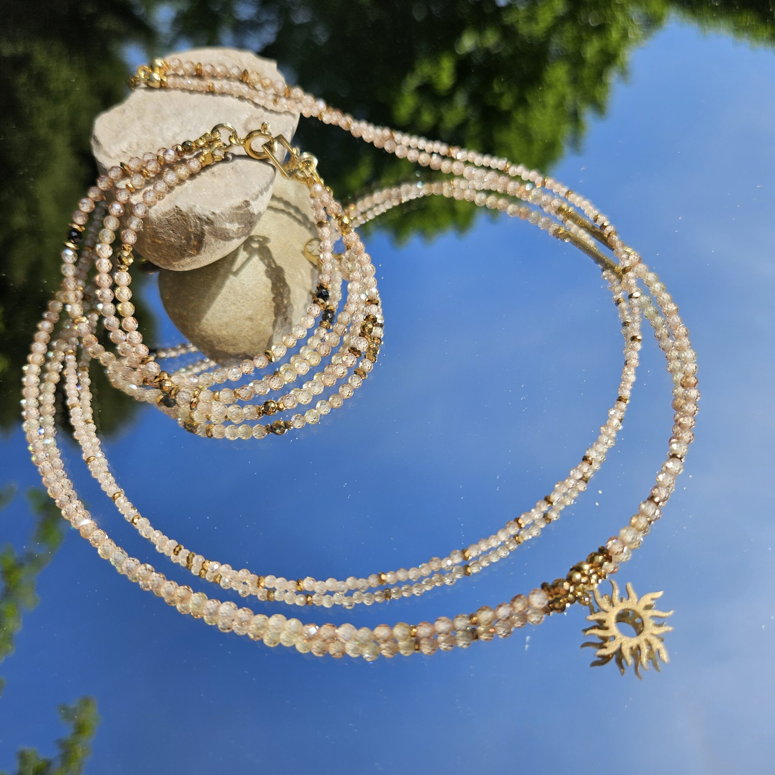 Bransoletka cyrkonia szampańska - obrazek 7