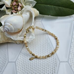 Bransoletka masa perłowa kremowa