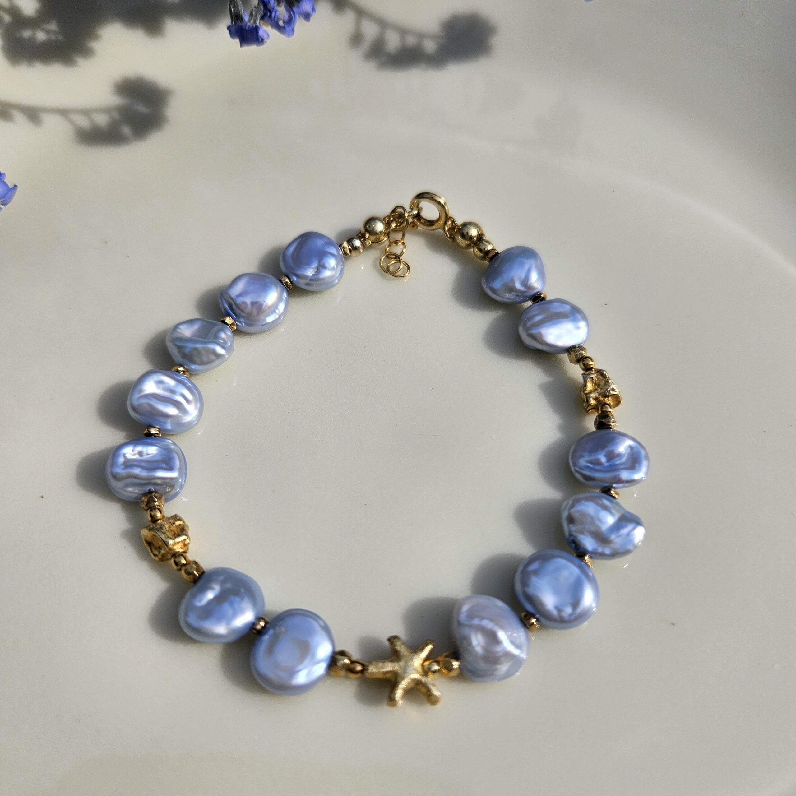 Bransoletka perła niebieska - obrazek 3