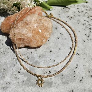 Naszyjnik cyrkonia szampańska