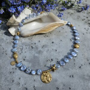 Naszyjnik perła niebieska