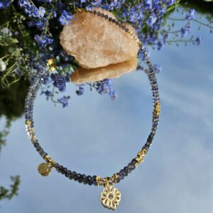 Naszyjnik szafir wodny