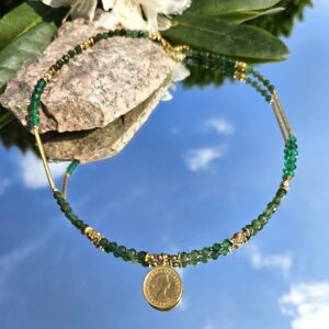 Naszyjnik agat zielony