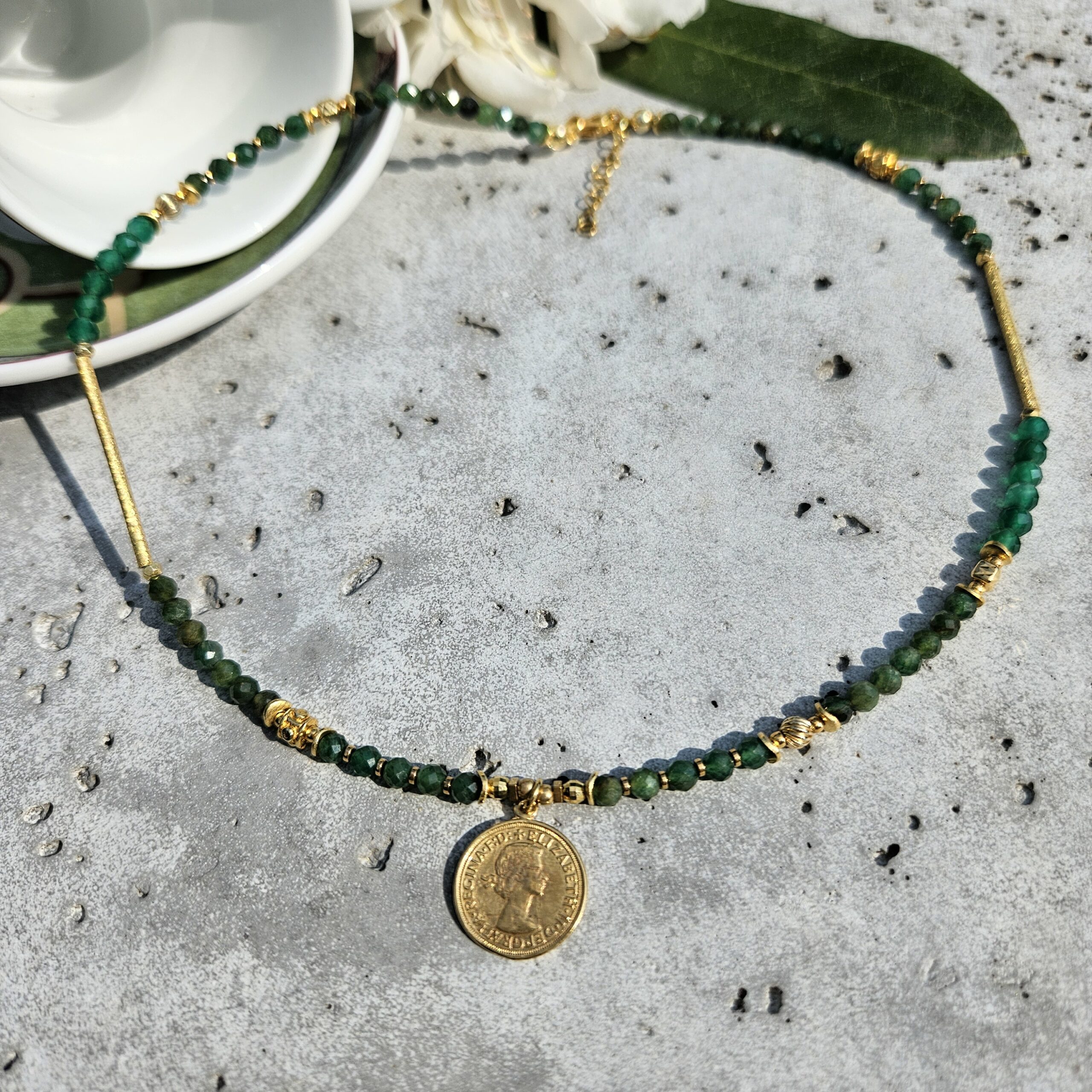 Naszyjnik agat zielony - obrazek 6