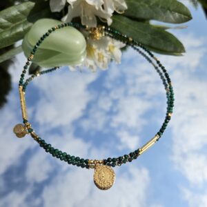 Naszyjnik malachit drobny