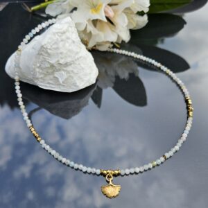 Naszyjnik morganit drobny